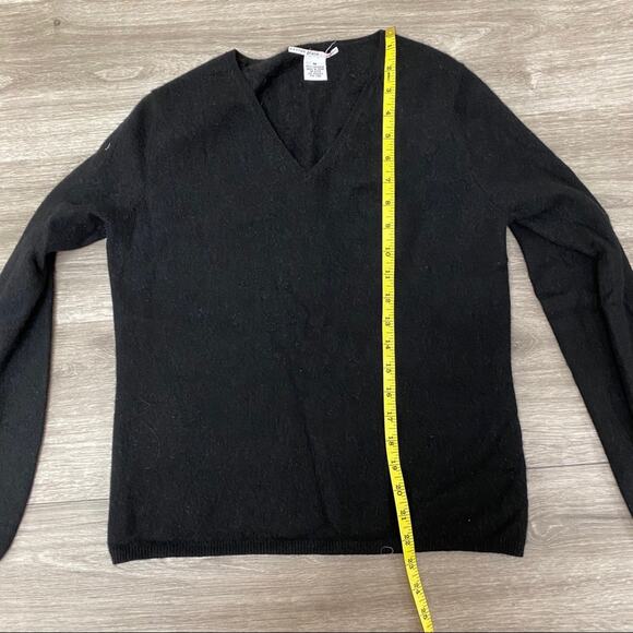 Evelyn Grace 100% Cashmere V-Neck Sweater Black M - Picture 7 of 7
